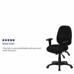 Best reviews of 🧨 Task Chairs Flash Furniture Mid-Back Multi-Functional Fabric Swivel Computer Chairs (BT662BK) ⭐ -Office Chairs Online store unnamed file 4767