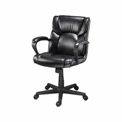 Wholesale 😍 Executive/Managerial Chairs Quill Brand® Montessa II Luxura Faux Leather Computer And Desk Chair, Black (25221-CC) 😀 -Office Chairs Online store unnamed file 4790