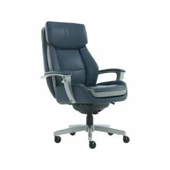 Best Pirce π Office Chairs La-Z-Boy Alton Ergonomic Bonded Leather Swivel Executive Chair, Blue (60029-DS) π