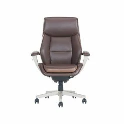 Hot Sale 😀 Office Chairs La-Z-Boy Alton Ergonomic Bonded Leather Swivel Executive Chair, Brown (51544-BRN) 🤩