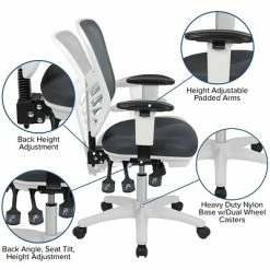 Cheap ❤️ Office Chairs Flash Furniture Ergonomic Foam Swivel Executive Chair, White/Dark Gray (HL0001WHDKGY) 🌟 -Office Chairs Online store unnamed file 4827