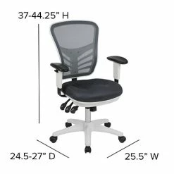 Cheap ❤️ Office Chairs Flash Furniture Ergonomic Foam Swivel Executive Chair, White/Dark Gray (HL0001WHDKGY) 🌟 -Office Chairs Online store unnamed file 4828