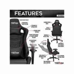 Hot Sale ✨ Office Chairs Techni Sport GameMaster Synthetic Computer Chair, Black (RTA-TS83-BK) 😍 -Office Chairs Online store unnamed file 4846