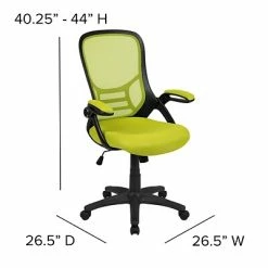 Buy 🧨 Office Chairs Flash Furniture Ergonomic Mesh Swivel High Back Office Chair, Green (HL00161BKGN) 🧨 -Office Chairs Online store unnamed file 485