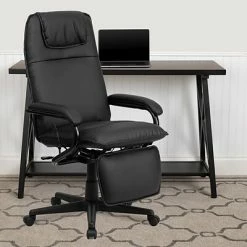 Cheap 🔔 Executive/Managerial Chairs Flash Furniture High-Back LeatherSoft Executive Chair, Fixed Arms, Black (BT70172BK) 😀 -Office Chairs Online store unnamed file 4864