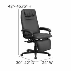 Cheap 🔔 Executive/Managerial Chairs Flash Furniture High-Back LeatherSoft Executive Chair, Fixed Arms, Black (BT70172BK) 😀 -Office Chairs Online store unnamed file 4867