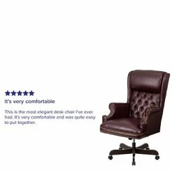 Promo ⌛ Executive/Managerial Chairs Flash Furniture Leathersoft Traditional Executive Chair, Burgundy (CIJ600BY) 🌟 -Office Chairs Online store unnamed file 4876