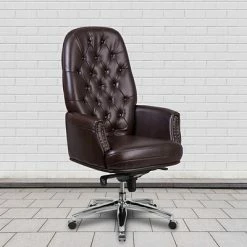 Coupon 🛒 Flash Furniture Executive/Managerial Chairs High Back Traditional Tufted Leather Multifunction Executive Swivel Chair With Arms (BT90269HBN) ⌛ -Office Chairs Online store unnamed file 4887