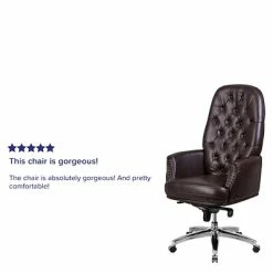 Coupon 🛒 Flash Furniture Executive/Managerial Chairs High Back Traditional Tufted Leather Multifunction Executive Swivel Chair With Arms (BT90269HBN) ⌛ -Office Chairs Online store unnamed file 4890