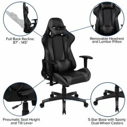 Coupon 🔥 Executive/Managerial Chairs Flash Furniture X20 Ergonomic LeatherSoft Swivel Gaming Chair, Gray (CH1872301GY) ✨ -Office Chairs Online store unnamed file 4920