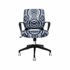 Best Pirce 🧨 Office Chairs The Raynor Group Elizabeth Sutton Gramercy Fabric Swivel Task Chair, Black Grayscale Echo Silver (K-ESGR-BLK-ECHO-SIL) ❤️