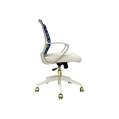 Coupon 🧨 Office Chairs The Raynor Group Elizabeth Sutton Gramercy Fabric Swivel Task Chair, Blue Prism White Gold (K-ESGR-WHT-PRSM-GLD) 💯 5 Coupon 🧨 Office Chairs The Raynor Group Elizabeth Sutton Gramercy Fabric Swivel Task Chair, Blue Prism White Gold (K-ESGR-WHT-PRSM-GLD) 💯 - Image 3