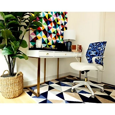 Coupon 🧨 Office Chairs The Raynor Group Elizabeth Sutton Gramercy Fabric Swivel Task Chair, Blue Prism White Gold (K-ESGR-WHT-PRSM-GLD) 💯 7 Coupon 🧨 Office Chairs The Raynor Group Elizabeth Sutton Gramercy Fabric Swivel Task Chair, Blue Prism White Gold (K-ESGR-WHT-PRSM-GLD) 💯 - Image 5