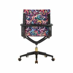 Brand new 🛒 Office Chairs The Raynor Group Elizabeth Sutton Wynwood Fabric Swivel Task Chair, Multi Rose Black Gold (K-ESWY-BLK-ROSE-GLD) 😉 -Office Chairs Online store unnamed file 4956