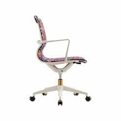 Budget ⌛ Office Chairs The Raynor Group Elizabeth Sutton Wynwood Fabric Swivel Task Chair, Multi Rose White Gold (K-ESWY-WHT-ROSE-GLD) 🤩 -Office Chairs Online store unnamed file 4977