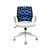 Hot Sale 👍 Office Chairs The Raynor Group Elizabeth Sutton Gramercy Fabric Swivel Task Chair, Blue Prism White Silver (K-ESGR-WHT-PRSM-GLD) 💯 -Office Chairs Online store unnamed file 4988