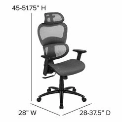 Best reviews of 🎉 Office Chairs Flash Furniture Ergonomic Mesh Office Chair, Gray (HLC1388F1KGY) 😉 -Office Chairs Online store unnamed file 499