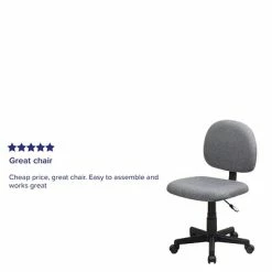Hot Sale 🎁 Flash Furniture 31" - 37 1/2" Fabric Ergonomic Task Chairs (BT660GY) 😀 -Office Chairs Online store unnamed file 5007