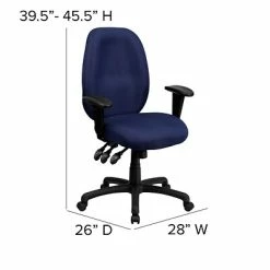 Promo ✔️ Flash Furniture High Back Fabric Multi-Functional Ergonomic Task Chairs With Arms (BT6191HNY) ⌛ -Office Chairs Online store unnamed file 5018