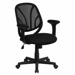 Best reviews of ❤️ Task Chairs Flash Furniture Mid Back Mesh Computer Task Chair With Arms, Black 🎁