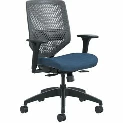 Outlet 😉 Task Chairs HON Solve ReActiv Back Fabric/Mesh Mid-Back Task Chair, Charcoal/Midnight Seat Fabric (HONSVR1ACLC90TK) 👏