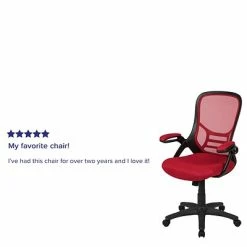 Promo 😉 Office Chairs Flash Furniture Ergonomic Mesh Swivel High Back Office Chair, Red (HL00161BKRED) 👏 -Office Chairs Online store unnamed file 508