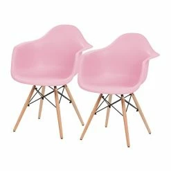 Budget 💯 Task Chairs IRIS® Plastic Shell Chair With Arm Rest, 2 Pack, Pink (586721) ✔️