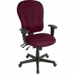 Cheap 🌟 Task Chairs Raynor Eurotech 4 X 4 XL Fabric Ergonomic High-Back Task Chair, Fabric, Burgundy 😍