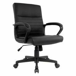 Cheapest 🧨 Staples Executive/Managerial Chairs Quill Brand® Tervina Luxura Mid-Back Manager Chair, Black (56904) 🔥