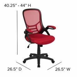 Promo 😉 Office Chairs Flash Furniture Ergonomic Mesh Swivel High Back Office Chair, Red (HL00161BKRED) 👏 -Office Chairs Online store unnamed file 510