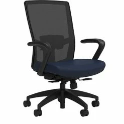 Best Pirce π Union & Scale Task Chairs Union & Scale Workplace2.0β’ Fabric Task Chair, Navy, Adjustable Lumbar, Fixed Arms, Synchro Seat Slide π