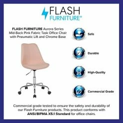 Cheapest 😀 Office Chairs Flash Furniture Aurora Series Fabric Swivel Mid-Back Task Office Chair, Pink (CH152783PK) 🌟 -Office Chairs Online store unnamed file 516