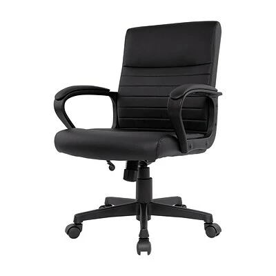Cheapest 🧨 Staples Executive/Managerial Chairs Quill Brand® Tervina Luxura Mid-Back Manager Chair, Black (56904) 🔥 4 Cheapest 🧨 Staples Executive/Managerial Chairs Quill Brand® Tervina Luxura Mid-Back Manager Chair, Black (56904) 🔥 - Image 2