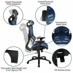 Discount 🌟 Office Chairs Flash Furniture Ergonomic Mesh Office Chair, Blue (HLC1388F1KBL) ❤️ -Office Chairs Online store unnamed file 532