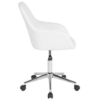 Outlet 🔥 Office Chairs Flash Furniture Cortana LeatherSoft Swivel Home And Office Mid-Back Chair, White (DS8012LBWH) ⭐ 8 Outlet 🔥 Office Chairs Flash Furniture Cortana LeatherSoft Swivel Home And Office Mid-Back Chair, White (DS8012LBWH) ⭐ - Image 6