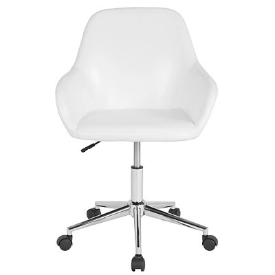 Outlet 🔥 Office Chairs Flash Furniture Cortana LeatherSoft Swivel Home And Office Mid-Back Chair, White (DS8012LBWH) ⭐ 9 Outlet 🔥 Office Chairs Flash Furniture Cortana LeatherSoft Swivel Home And Office Mid-Back Chair, White (DS8012LBWH) ⭐ - Image 7