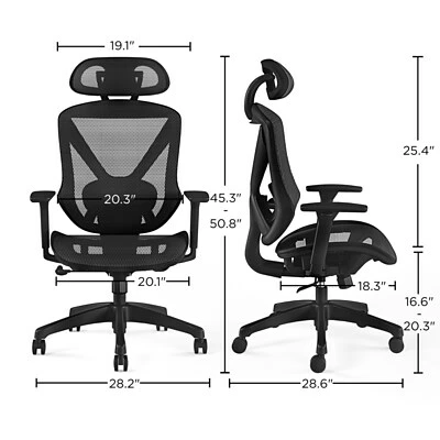 Outlet ⌛ Union & Scale Task Chairs Union & Scale™ FlexFit™ Dexley Mesh Task Chair, Black (UN56946) 🥰 8 Outlet ⌛ Union & Scale Task Chairs Union & Scale™ FlexFit™ Dexley Mesh Task Chair, Black (UN56946) 🥰 - Image 7