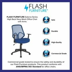 Cheap 👏 Office Chairs Flash Furniture Salerno Series Ergonomic Mesh Swivel High Back Office Chair, Navy (GOWY193AANVY) 🧨 -Office Chairs Online store unnamed file 644