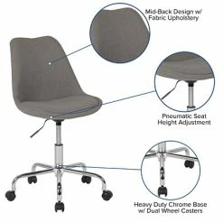 Cheapest 😉 Office Chairs Flash Furniture Aurora Series Fabric Swivel Mid-Back Task Office Chair, Light Gray (CH152783LTGY) 😉 -Office Chairs Online store unnamed file 653