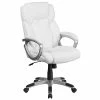 Cheapest 😉 Executive/Managerial Chairs Flash Furniture Faux Leather Mid-Back Executive Office Chair, White (GO2236MWH) 🔥
