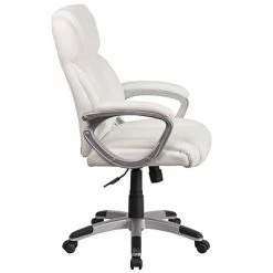 Cheapest 😉 Executive/Managerial Chairs Flash Furniture Faux Leather Mid-Back Executive Office Chair, White (GO2236MWH) 🔥 -Office Chairs Online store unnamed file 683