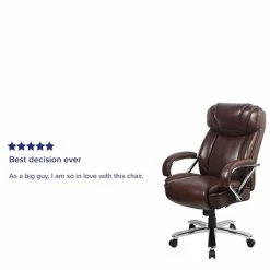 Promo 🤩 Executive/Managerial Chairs Flash Furniture HERCULES Series 500 Big & Tall Leather Executive Swivel Office Chair With Extra Wide Seat, Brown (GO2092M1BN) ✔️ -Office Chairs Online store unnamed file 688