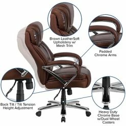 Promo 🤩 Executive/Managerial Chairs Flash Furniture HERCULES Series 500 Big & Tall Leather Executive Swivel Office Chair With Extra Wide Seat, Brown (GO2092M1BN) ✔️ -Office Chairs Online store unnamed file 689