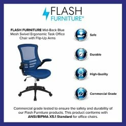 Best deal 🥰 Office Chairs Flash Furniture Ergonomic Mesh Swivel Mid-Back Task Office Chair, Blue (BLX5MBLUE) 👍 -Office Chairs Online store unnamed file 696