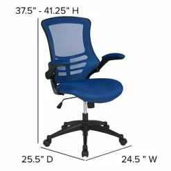 Best deal 🥰 Office Chairs Flash Furniture Ergonomic Mesh Swivel Mid-Back Task Office Chair, Blue (BLX5MBLUE) 👍 -Office Chairs Online store unnamed file 699