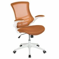 Best deal ❤️ Office Chairs Flash Furniture Ergonomic Mesh Swivel Mid-Back Task Office Chair, Tan (BLX5MWHTAN) 👍