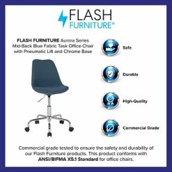 Flash Sale 💯 Office Chairs Flash Furniture Aurora Series Fabric Swivel Mid-Back Task Office Chair, Blue (CH152783BL) 🔔 -Office Chairs Online store unnamed file 737