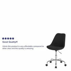 Promo ⭐ Office Chairs Flash Furniture Aurora Series Fabric Swivel Mid-Back Task Office Chair, Black (CH152783BK) 🤩 -Office Chairs Online store unnamed file 747