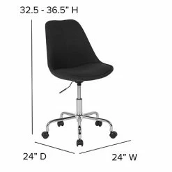 Promo ⭐ Office Chairs Flash Furniture Aurora Series Fabric Swivel Mid-Back Task Office Chair, Black (CH152783BK) 🤩 -Office Chairs Online store unnamed file 749