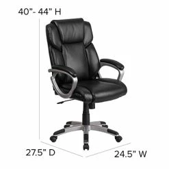 Best deal ❤️ Executive/Managerial Chairs Flash Furniture Faux Leather Mid-Back Executive Office Chair Black (GO2236MBK) 🛒 -Office Chairs Online store unnamed file 791